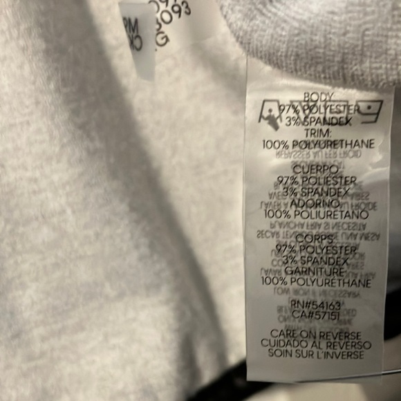 Calvin Klein Gray Velour Faux Leather Trim Cardigan - Picture 10 of 10